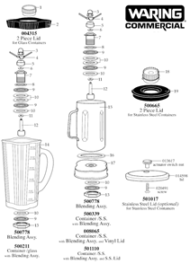 Part Location Diagram of 024224 Waring Blade