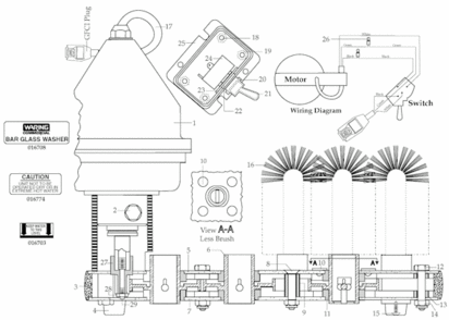 Part Location Diagram of 016691 Waring Hex Head Bolt