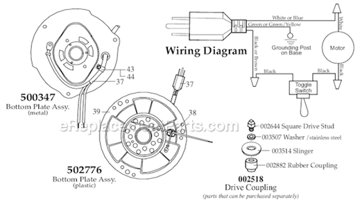 Part Location Diagram of 30579 Waring Motor