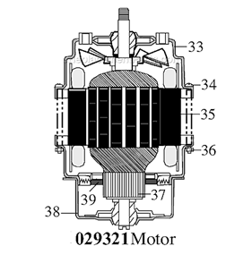 Page B Diagram and Parts List for 37BL52  Waring Blender