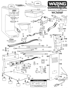 Part Location Diagram of 038077 Waring 4.75-inch Burgundy Lead