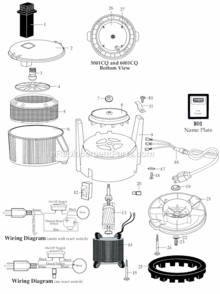 Plastic_Bowl_And_Cover Diagram and Parts List for 5001CQ  Waring Juicer