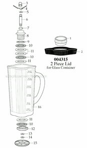 Page A Diagram and Parts List for 500210  Waring Blender