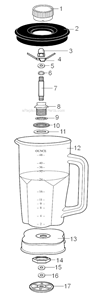 For_Use_On_Models_Bb100_Bb300_Bb900_Bb1000_And_Any_Unit_With_A_Wheel_Drive Diagram and Parts List for 501114  Waring Blender