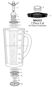 Page A Diagram and Parts List for 503274  Waring Blender