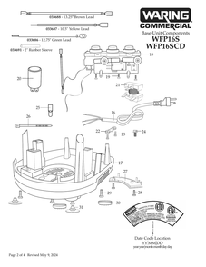 Diagram 2 Diagram and Parts List for WFP16SC  Waring Food Processor