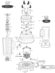 Page A Diagram and Parts List for 51BL32  Waring Blender