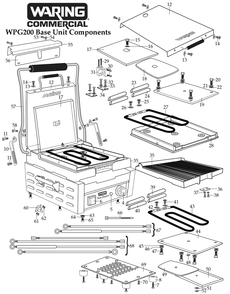 Diagram 2 Diagram and Parts List for WPG200  Waring Miscellaneous