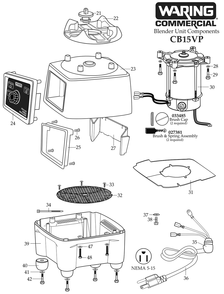 Diagram 2 Diagram and Parts List for CB15VP  Waring Blender