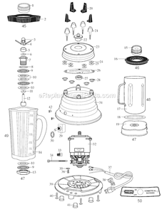 Page A Diagram and Parts List for 700S  Waring Blender