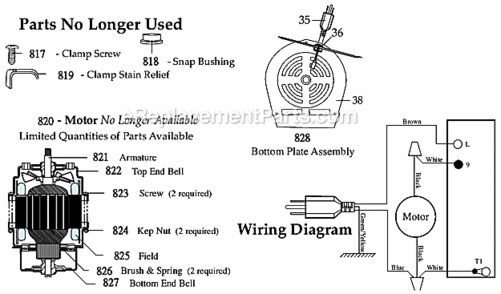 Page B Diagram and Parts List for 7012BU  Waring Blender