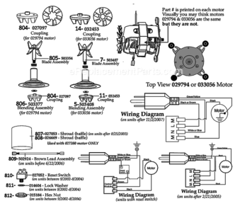 Page B Diagram and Parts List for BB185S  Waring Blender
