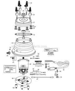 Page B Diagram and Parts List for BC900G  Waring Blender