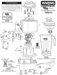 Part Location Diagram of 035088 Waring Foot
