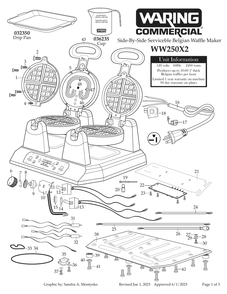 Part Location Diagram of 038131 Waring Small Gasket /WW180XCE