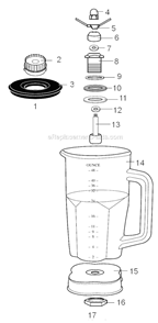 Page A Diagram and Parts List for CAC19  Waring Blender