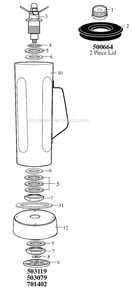 Page A Diagram and Parts List for CAC31  Waring Blender