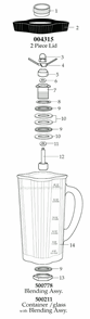 Page A Diagram and Parts List for CAC32  Waring Blender