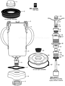 Page A Diagram and Parts List for CAC72  Waring Blender