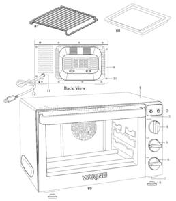 Part Location Diagram of 034729 Waring Function Switch