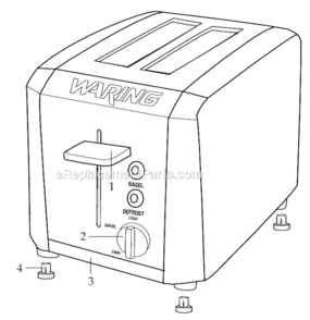 Part Location Diagram of 033992 Waring White Crumb Tray