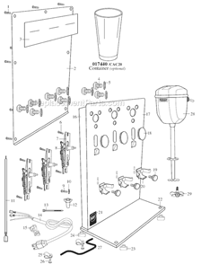 Page A Diagram and Parts List for DMC201DC  Waring Drink Mixer