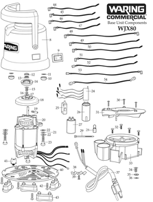 Diagram 2 Diagram and Parts List for WJX80  Waring Juicer