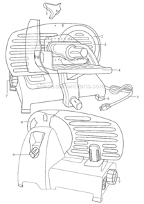 Part Location Diagram of 032837 Waring 10