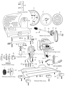 Part Location Diagram of 032851 Waring Square Carriage Rod