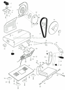 Part Location Diagram of 502768 Waring Motor & Bracket Assembly.
