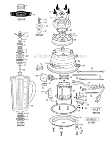 Page A Diagram and Parts List for HGBEGYG4  Waring Blender