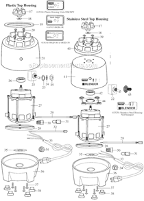 Page B Diagram and Parts List for HGBSSSS6  Waring Blender