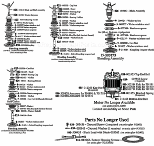 Page C Diagram and Parts List for HGCSS  Waring Blender