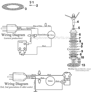 Page B Diagram and Parts List for HPBSGYP4  Waring Blender