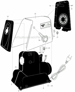 Page B Diagram and Parts List for MG100  Waring Meat Grinder