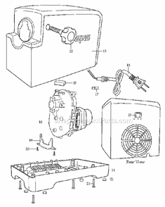 Page B Diagram and Parts List for MG105  Waring Meat Grinder