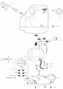 Page B Diagram and Parts List for MG800  Waring Meat Grinder