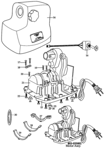 Page B Diagram and Parts List for MG855  Waring Meat Grinder