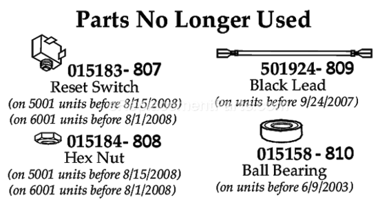 Page B Diagram and Parts List for R6001S  Waring Juicer