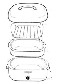 Page A Diagram and Parts List for RO18B  Waring Miscellaneous