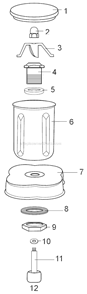 Part Location Diagram of 016785 Waring Blade