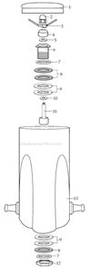 Page A Diagram and Parts List for SS510C  Waring Blender