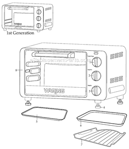 Part Location Diagram of 030389 Waring Foot