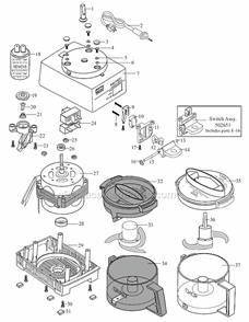 Part Location Diagram of 024702 Waring Button Pad