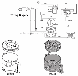 Page B Diagram and Parts List for WCG75  Waring Food Processor