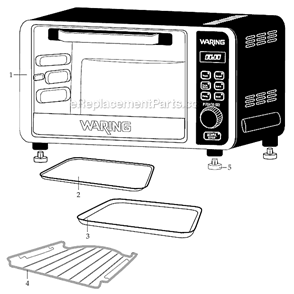 Page A Diagram and Parts List for WCO1300PC  Waring Miscellaneous