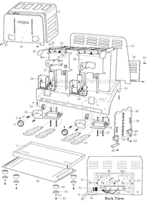 Page B Diagram and Parts List for WCT800R  Waring Toaster