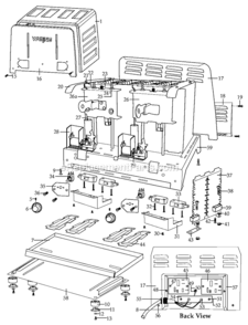 Page B Diagram and Parts List for WCT805B  Waring Toaster