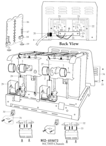 Page B Diagram and Parts List for WCT855  Waring Toaster