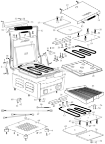 Part Location Diagram of 029979 Waring Element Plate (Bottom)